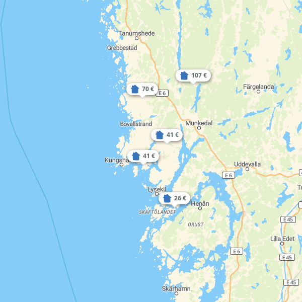 Landkarte Bohuslän
