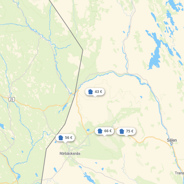 Landkarte Dalarna