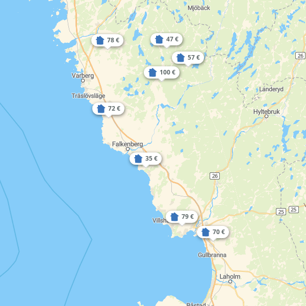 Landkarte Halland