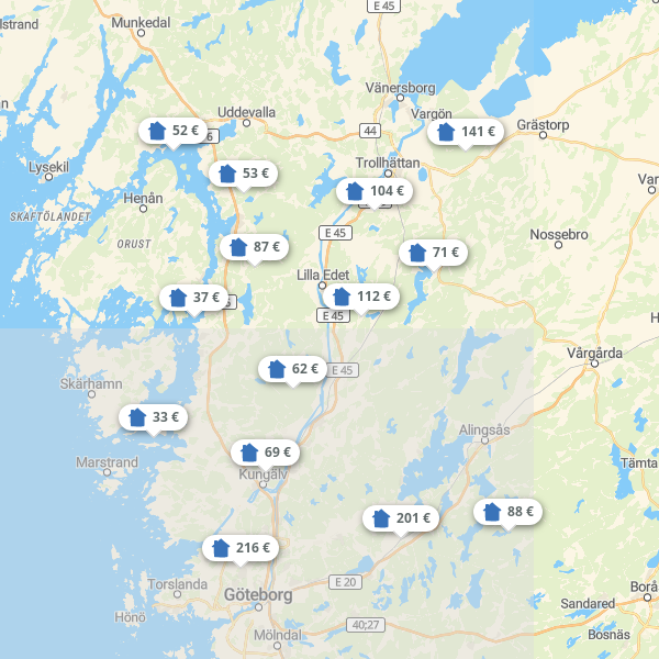 Landkarte Västergötland