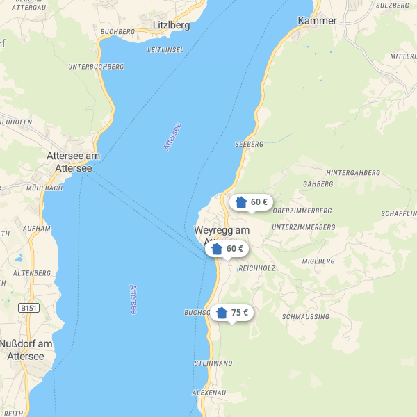 Landkarte Attersee