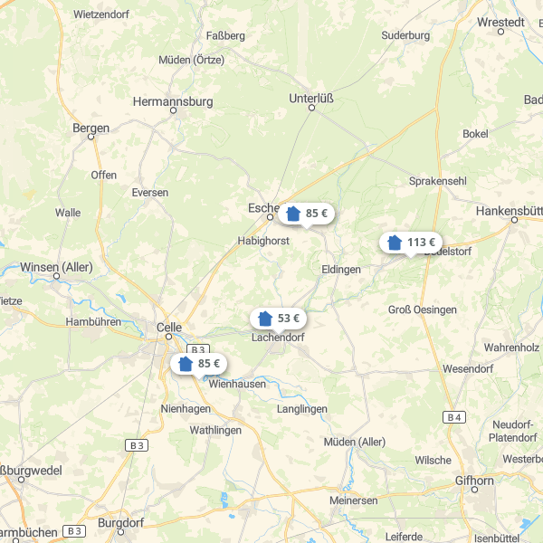 Landkarte Südheide