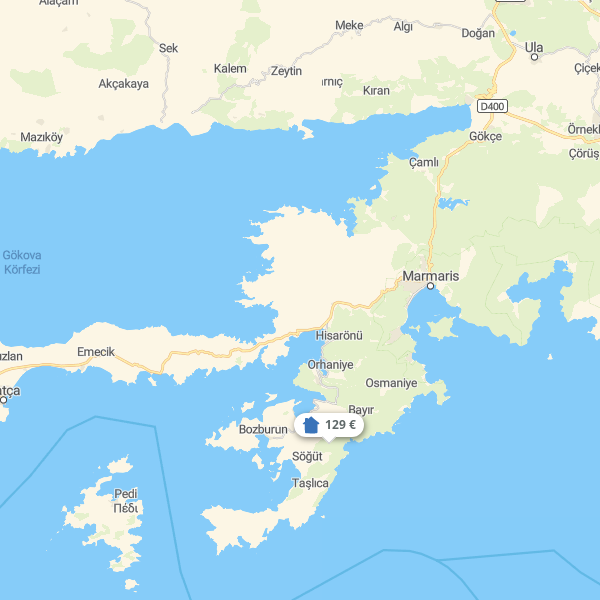 Landkarte Mugla
