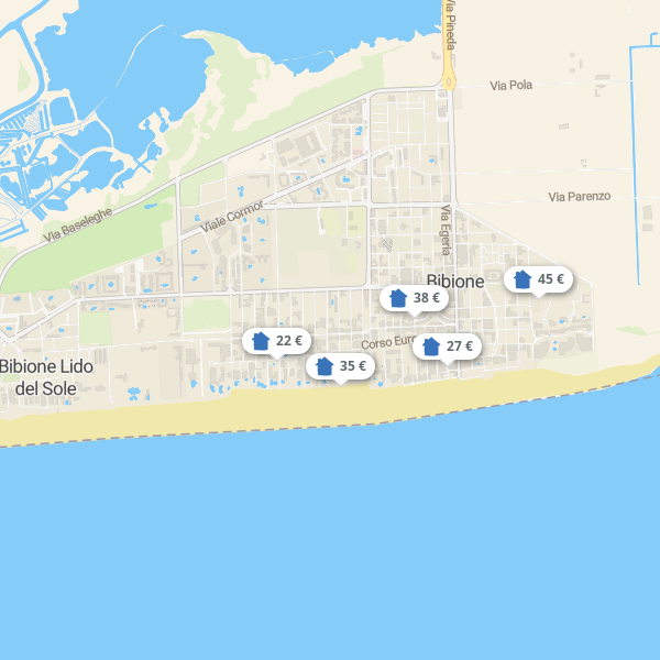 Mapa Bibione