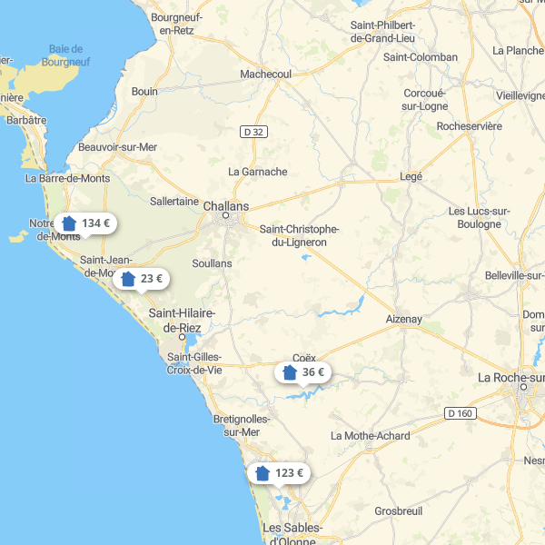 Landkarte Pays de la Loire