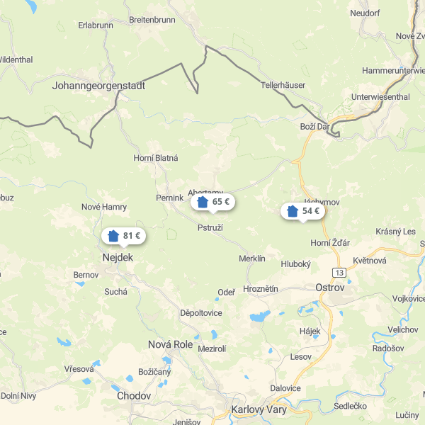 Landkarte Karlsbad