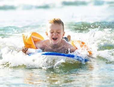 Bodyboarden in der Nordsee