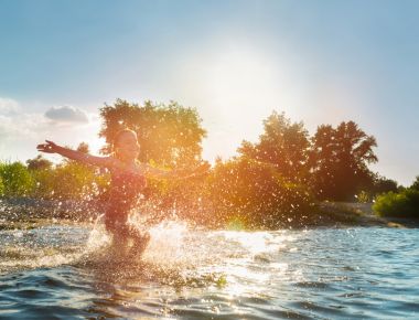 Wasserpark Acqualand Cannobio im Sommer